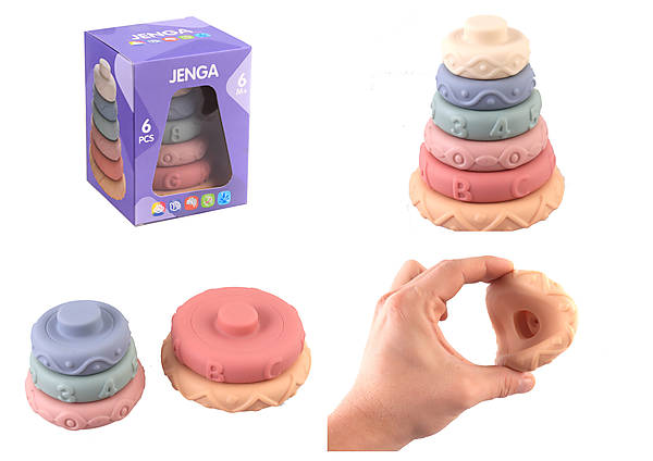 

Пирамидка тактильная из 6 частей JIA YU TOY (1028)