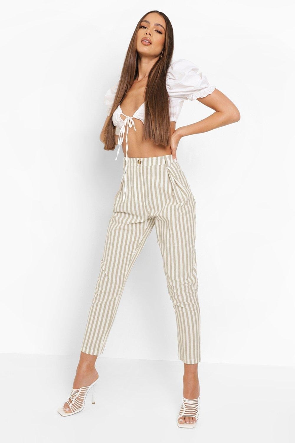 

Брюки Boohoo  хаки 9856200001305, Брюки Boohoo 44 хаки 9856200001305