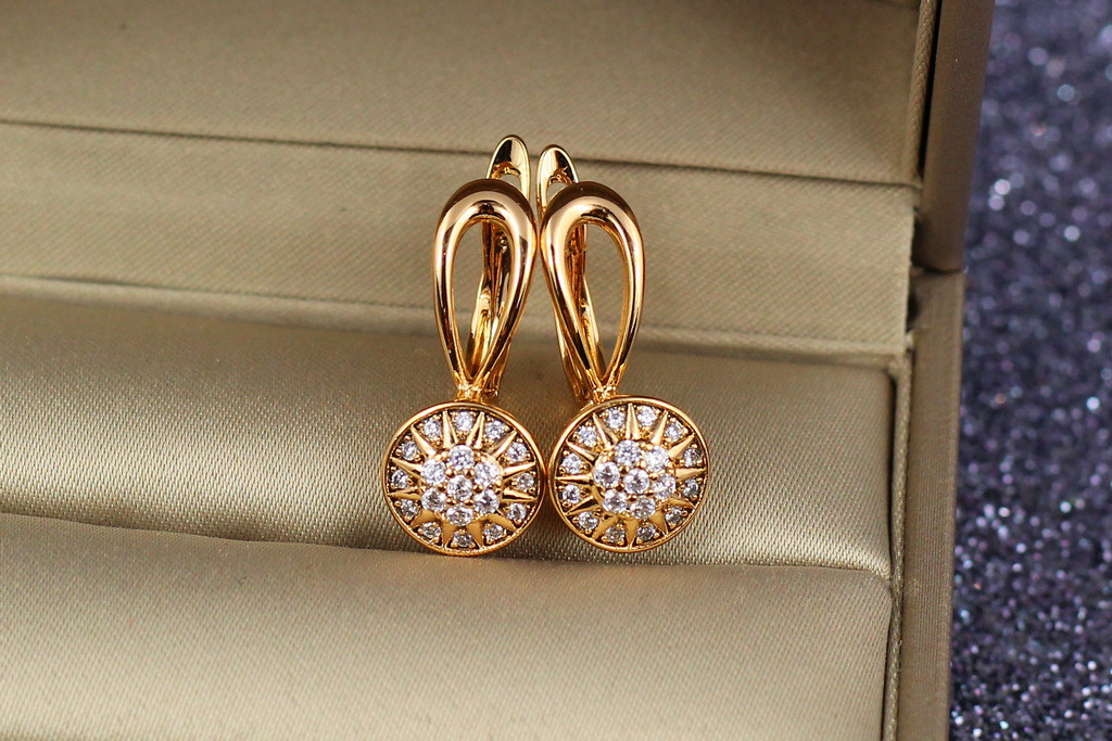 

Серьги Xuping Jewelry лучи солнца 2,2 см золотистые
