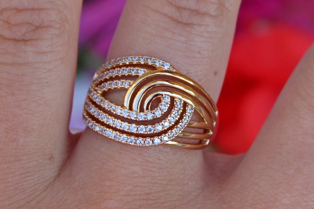 

Кольцо Xuping Jewelry дружная пара р 21 золотистое