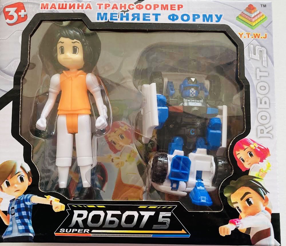 

Игровой набор Super Robot-5 Y.T.W.J. машина трансформер 339-17-6 бело-синяя