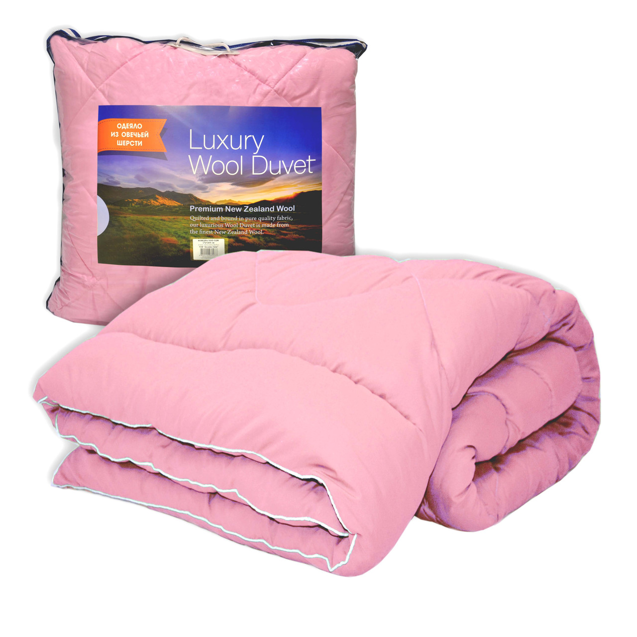

Одеяло Долина Снов из овечьей шерсти в микрофибре 220x200 см pink