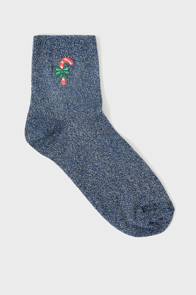 

Женские синие носки EMBROIDERED CANDY Accessorize OS 296031