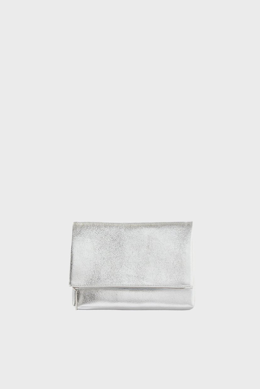 

Женский серебристый клатч Fold Over Metallic Accessorize OS 290046