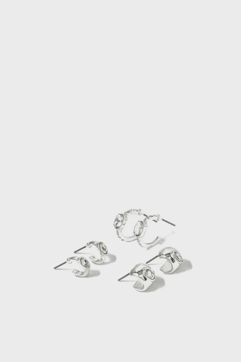 

Женские серебристые серьги (3 пары) DFG MIDNIGHT SKY Accessorize OS 281115