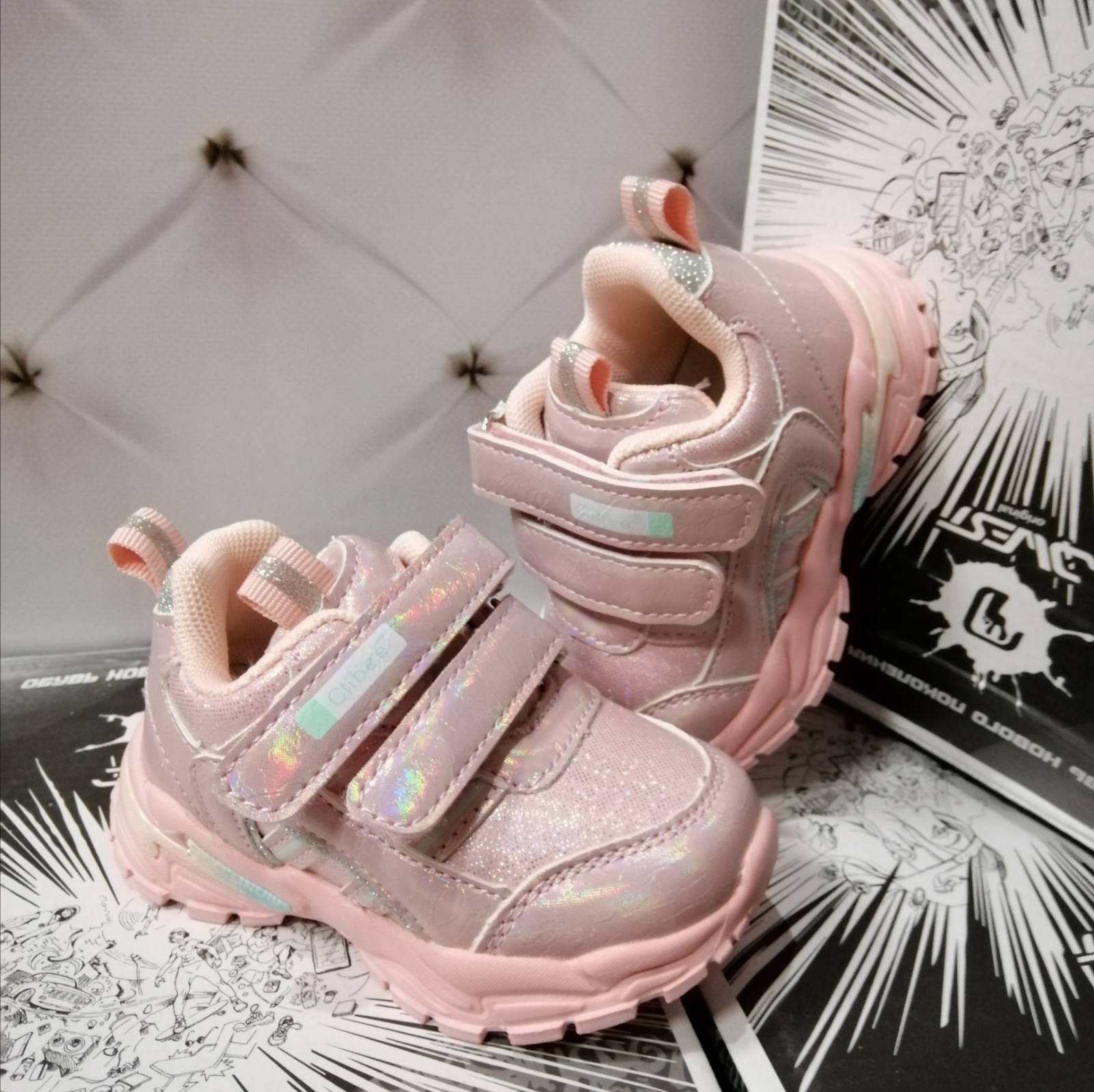 

Кроссовки для девочки Clibee 69 Е pink розовые р. 22-13,6 см