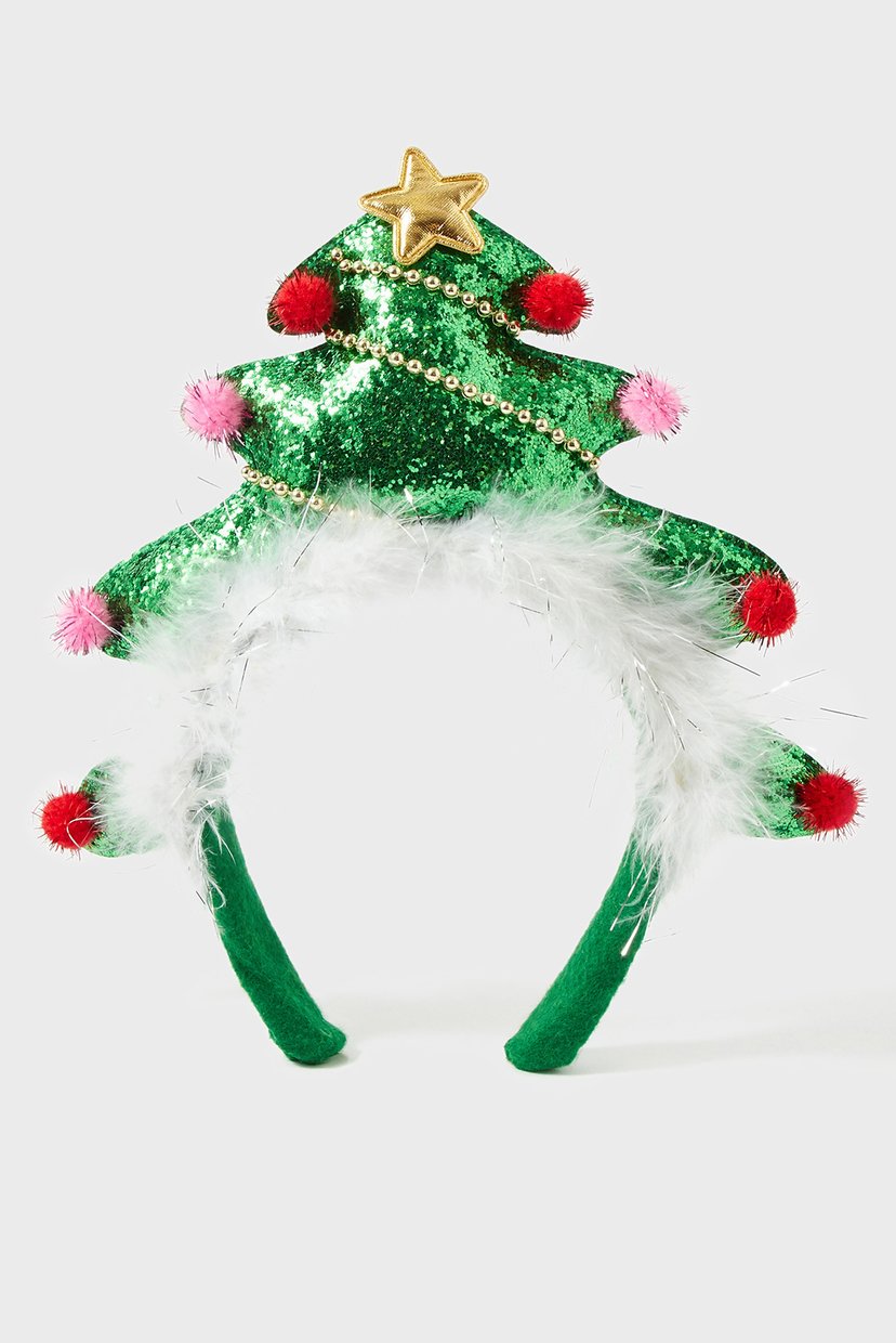 

Женский зеленый обруч CHRISTMAS TREE Accessorize OS 286184