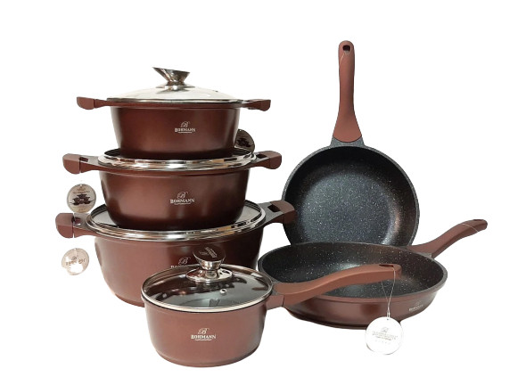 

Набор посуды 11 предметов коричневый Bohmann BH-60-11-brown