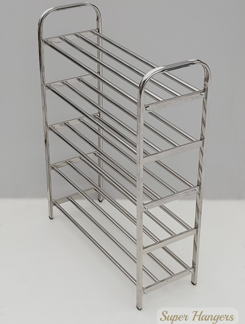 

Полка для обуви Shoe Rack MPR5 металлическая хромированная на 5 ярусов