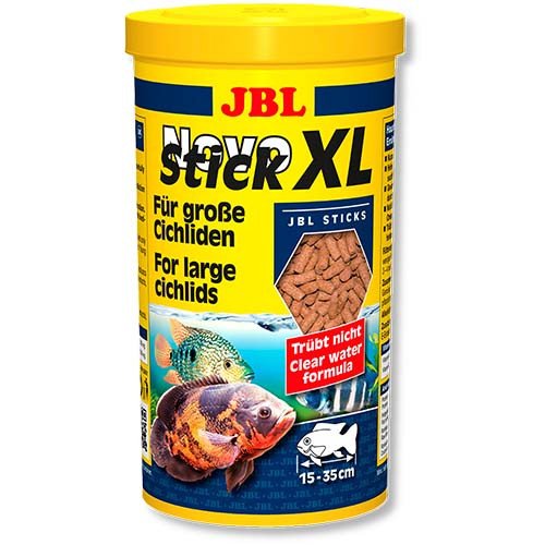 

Основной корм JBL NovoStick XL в форме гранул для крупных хищных цихлид, 1 л
