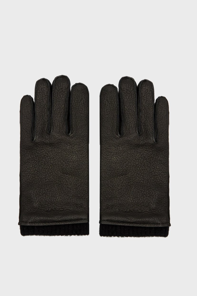 

Мужские черные клжаные перчатки Gant L 9930069