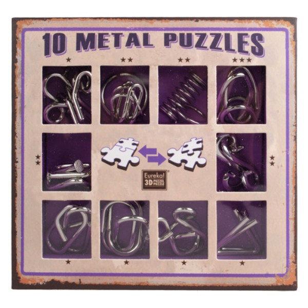 

Набор головоломок Eureka Металлические пазлы - 10 Metall Puzzles violet
