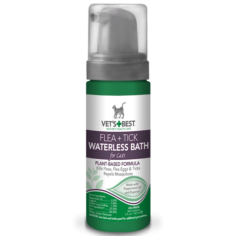 

Моющая пена от блох, клещей и москитов для кошек Vet's Best Flea and Tick Waterless Bath Foam 147 мл