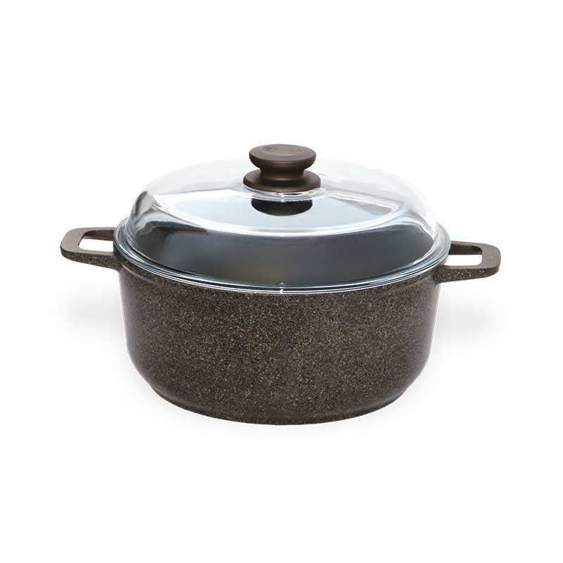 

Кастрюля БИОЛ Granite Brown с крышкой, индукция 4 л