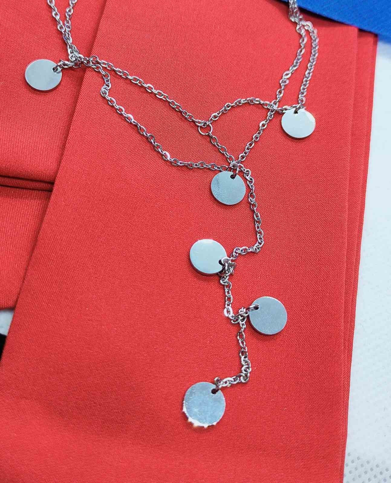 

Цепочка Stainless Steel Монетки серебристого цвета 39 + 6 см 1500270