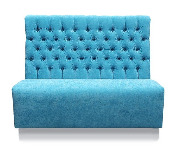 

Диван для ресторана, готеля Pera Capitone Lux Blue MebliPoint 120 cm