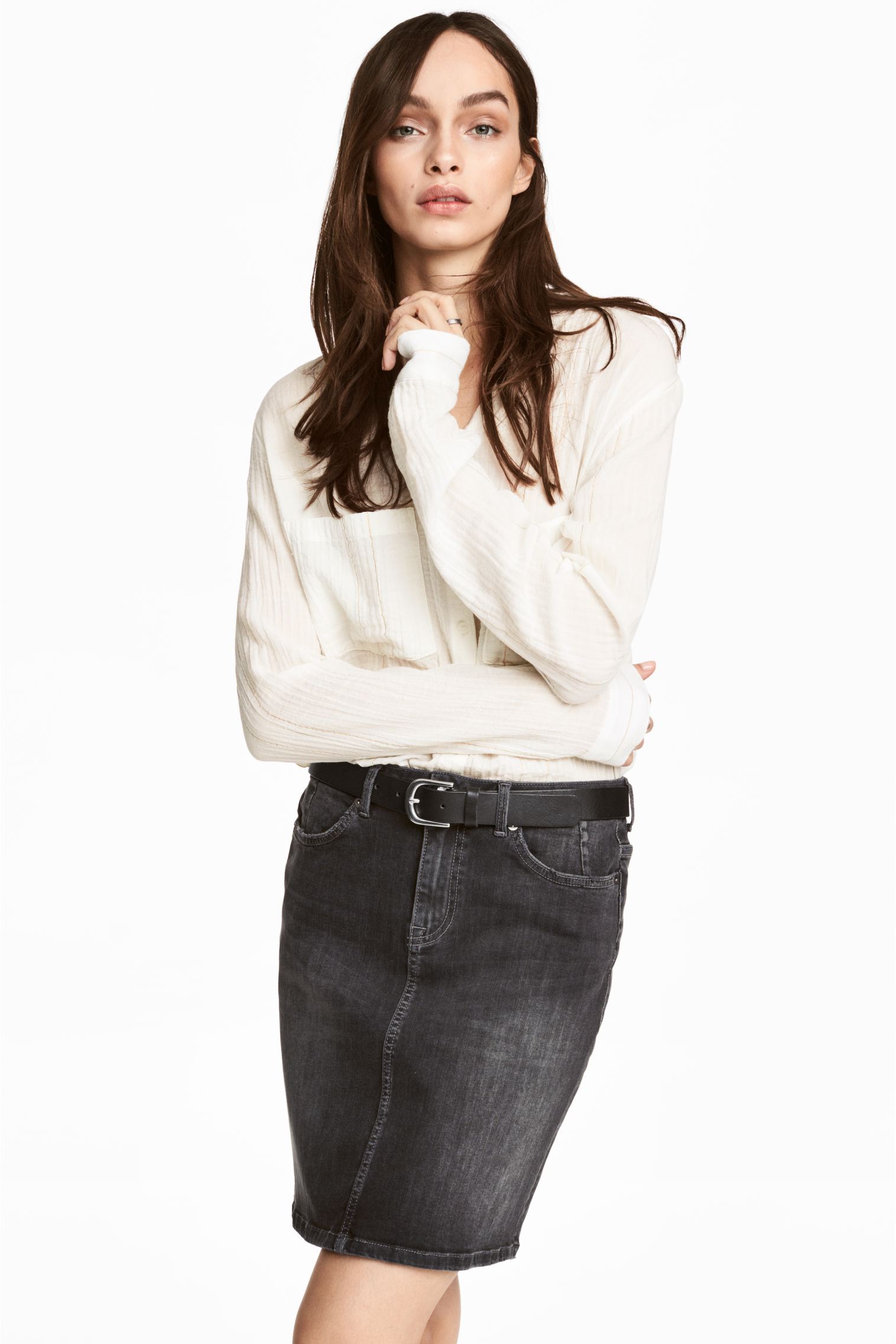 

Рубашка H&M  молочный 23124801455, Рубашка H&M 32 молочный 23124801455