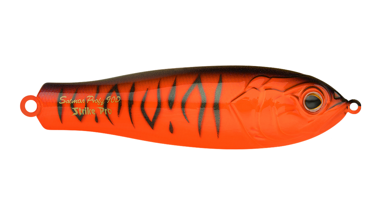 

Блесна колеблющаяся Strike Pro Salmon Profy 90CD, 90 мм, 22 гр, Двойник-незацепляйка, цвет: A207 Red Devil Pearl, (PST-03CD#A207-CP) (145593)