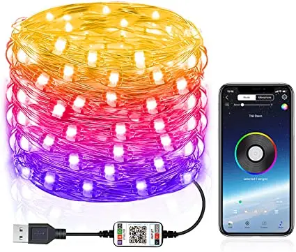 

Новогодняя гирлянда светодиодная c Bluetooth Умная гирлянда на Елку
