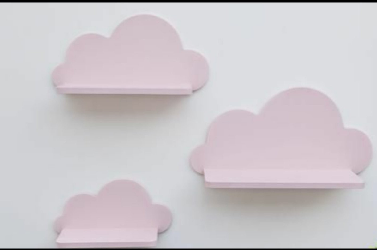 

Детские деревянные навесные полки (комплект 3 шт.) в виде тучек "Cloud 2"