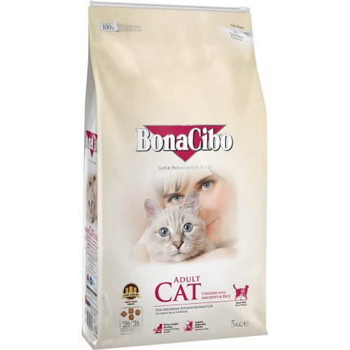 

Сухой корм BonaCibo Adult Cat Chicken&Rice для взрослых котов всех пород, курица/анчоусы/рис, 5 кг