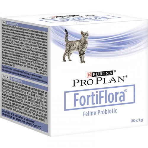 

Пробиотик Purina Pro Plan FortiFlora Feline Probiotic для поддержки микрофлоры ЖКТ у кошек, 30 г