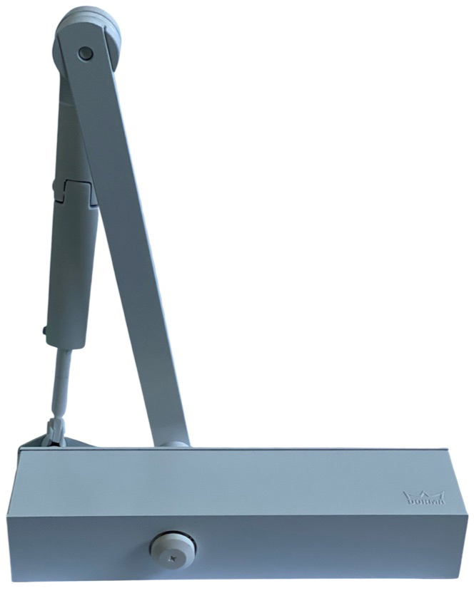 

Дверной доводчик DORMA TS73 V EN2-4 с фиксирующей тягой и фиксацией Белый (37010111+22002511)