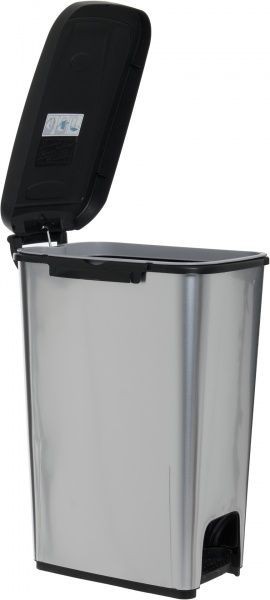 

Контейнер (ведро) для мусора 16л серый металлик