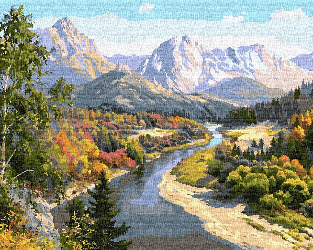

Картина по номерам Идейка КНО2848 40*50 cм Осень в горах