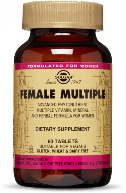 

Витамины Solgar Female Multiple, 60 Tab Витамины для женщин (599128)