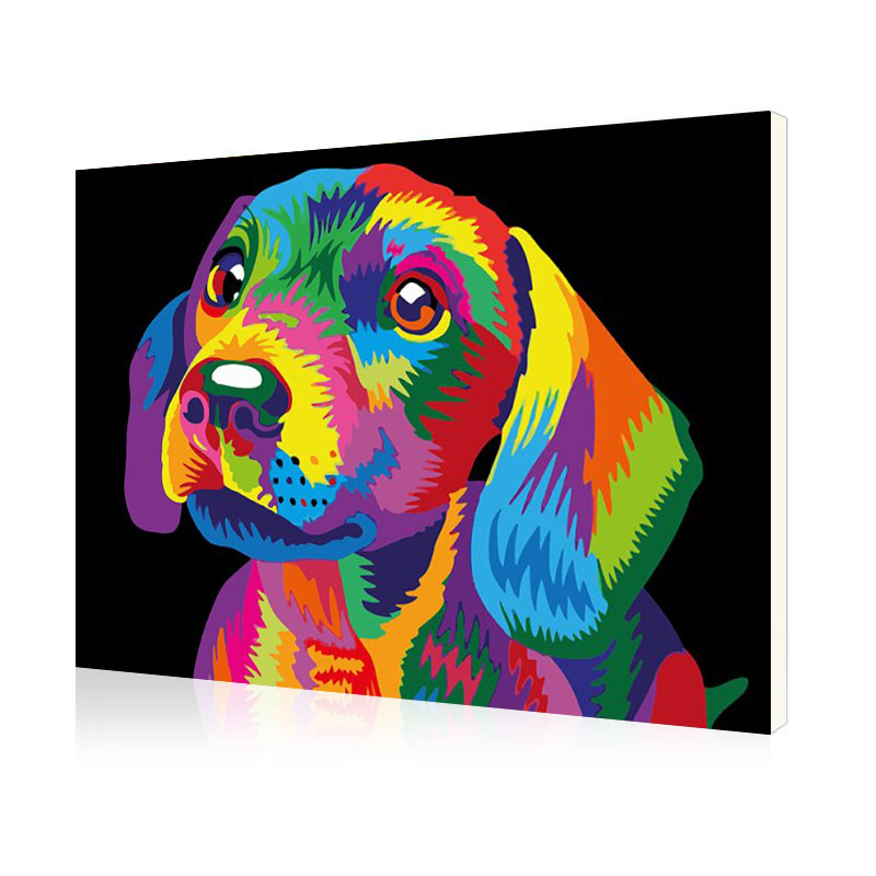 

Картина по номерам Lesko DIY X2329 "Радужный щенок" 40-50см набор для творчества живопись