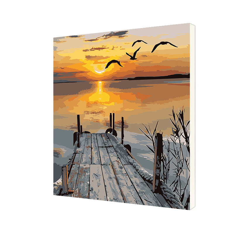 

Картина по номерам Lesko DIY VM92708 "Восход" 40-50см набор для творчества живопись