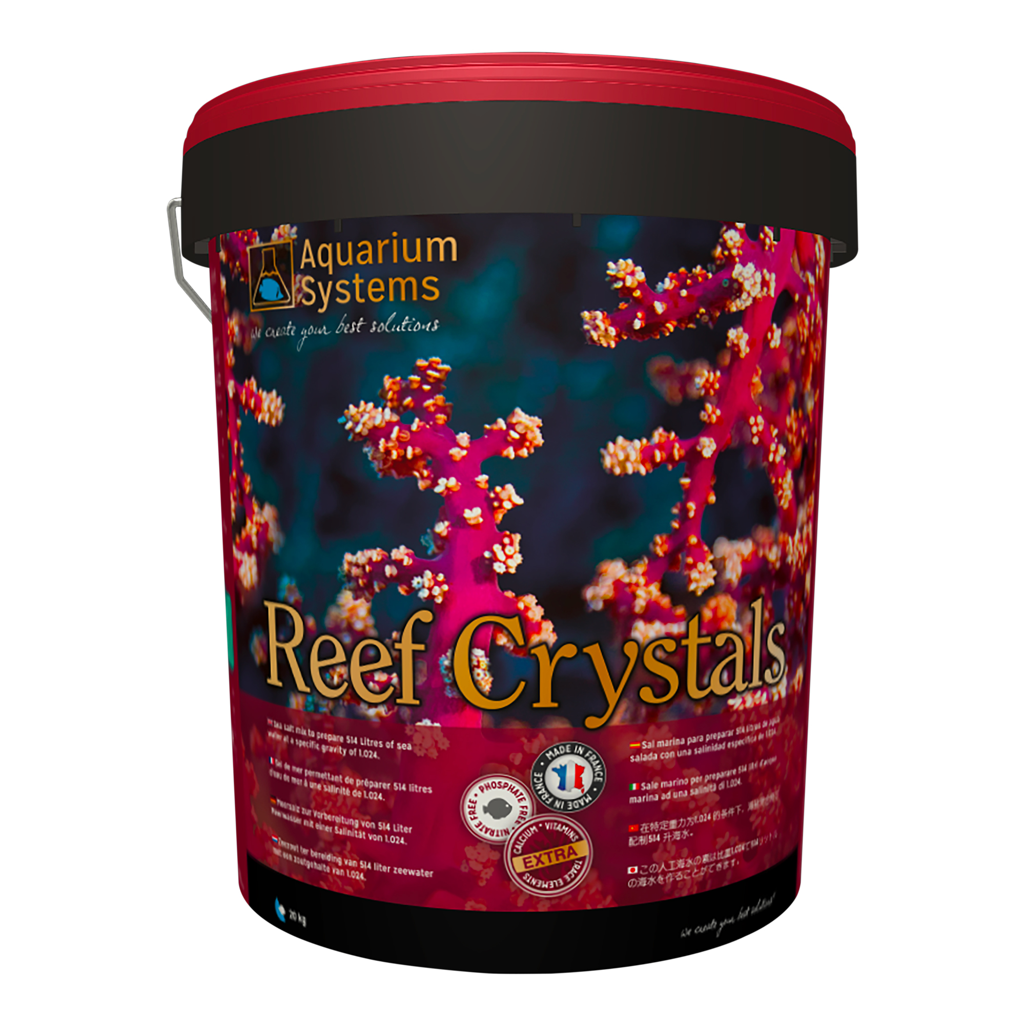 

Соль для морского аквариума Aquarium Systems Reef Crystals 20 кг для 550 л ведро