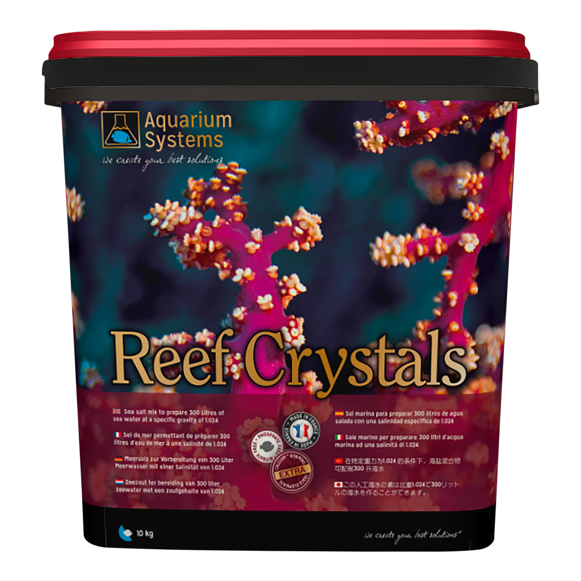 

Соль для морского аквариума Aquarium Systems Reef Crystals 10 кг для 275 л ведро
