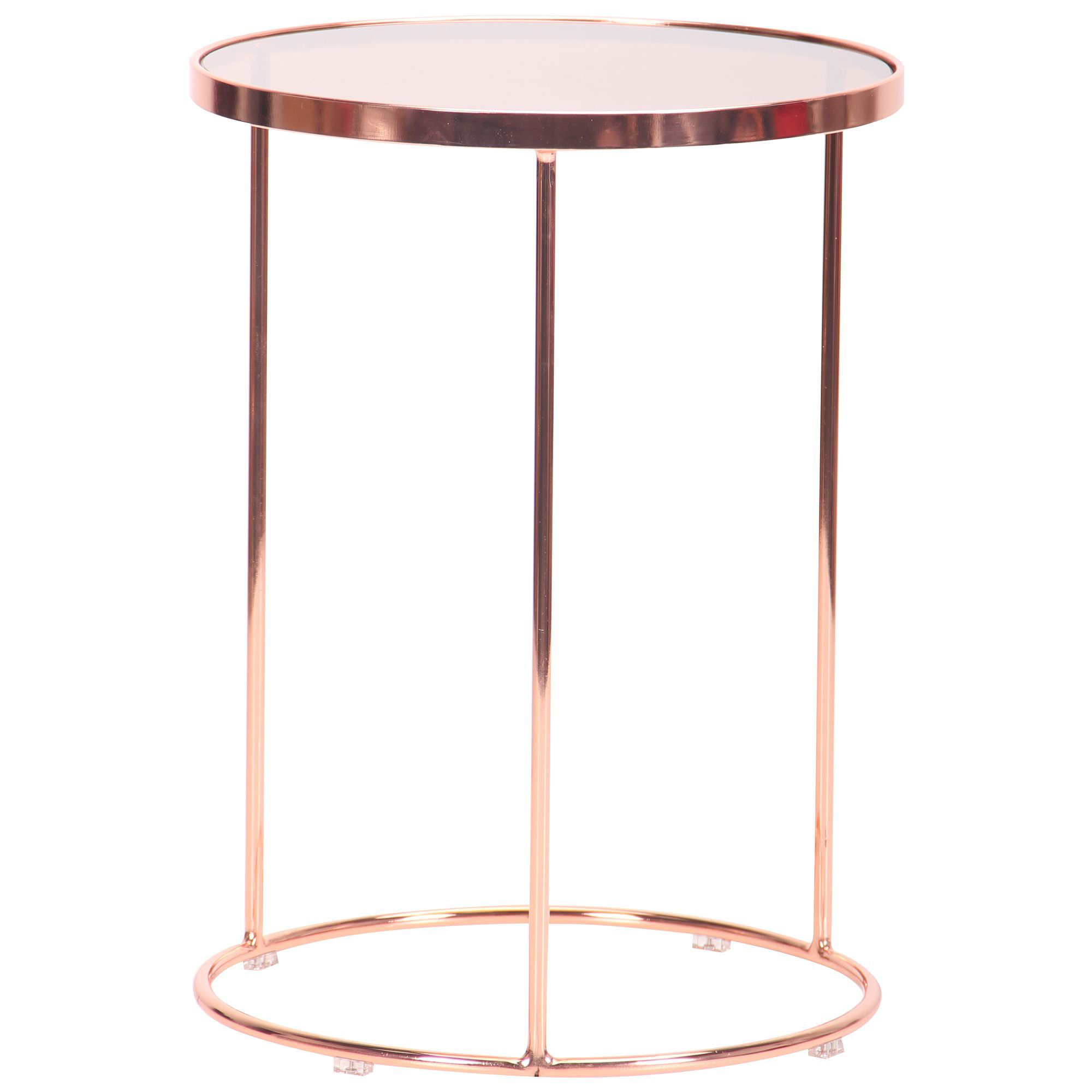 

Стол журнальный металлический Birdcage Kalibri rose gold, glass top сталь розовый AMF