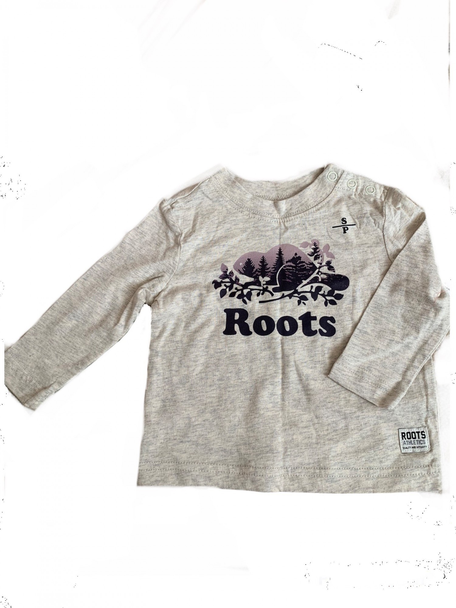 

Лонгслив baby roots 3/6 мес 59 см Серый