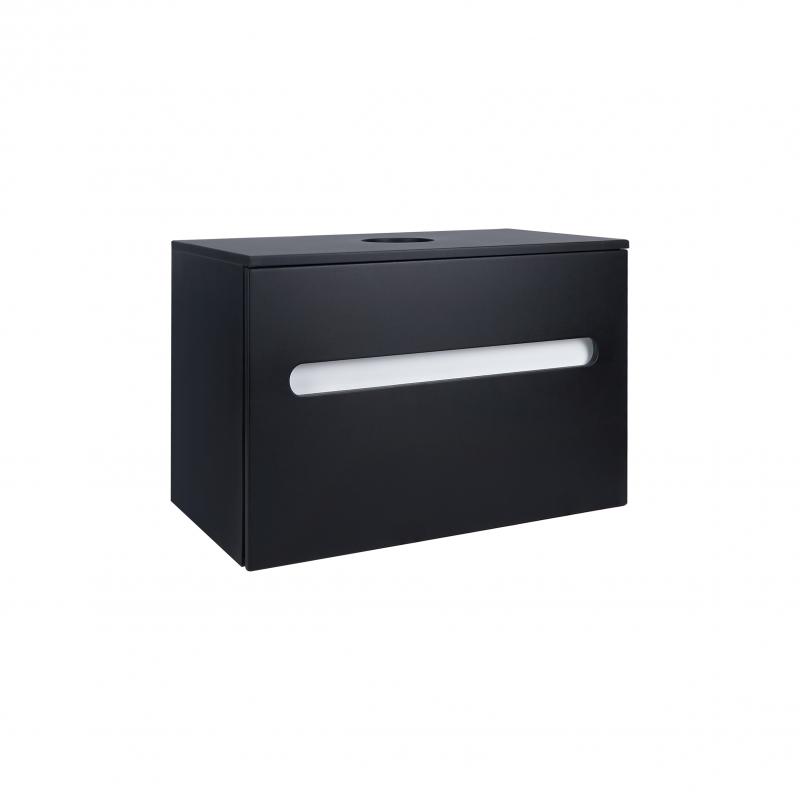 

Тумба подвесная Qtap Virgo Black/White со столешницей QT1879TPА702BW SD00046968