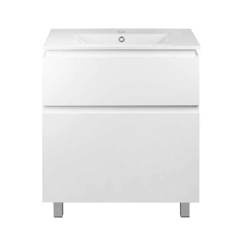 

Комплект Qtap Albatross 810х825х460 White тумба напольная + раковина врезная QT0171TN800D3080CW SD00044832