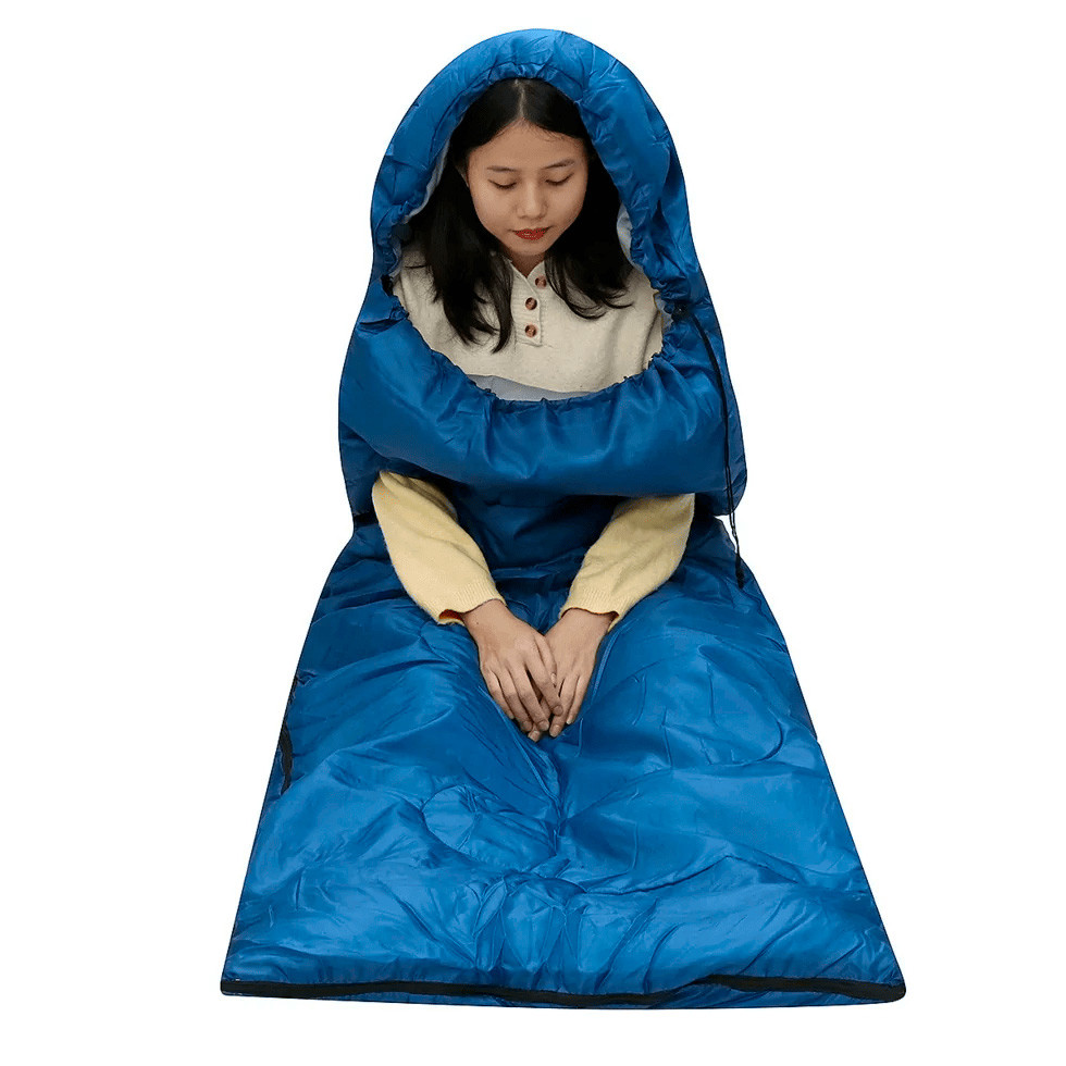 

Спальный мешок туристический с односторонней молнией (А11) 190 х 70см Синий