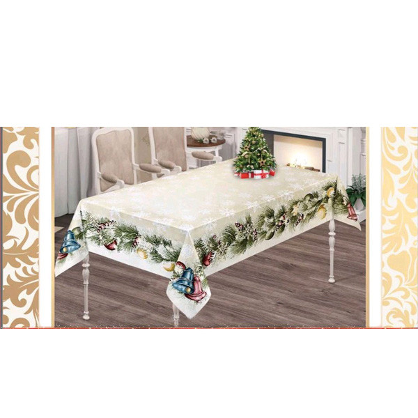 

Новогодняя скатерть Monfino Home Plus Гобелен Снежинка 150x220