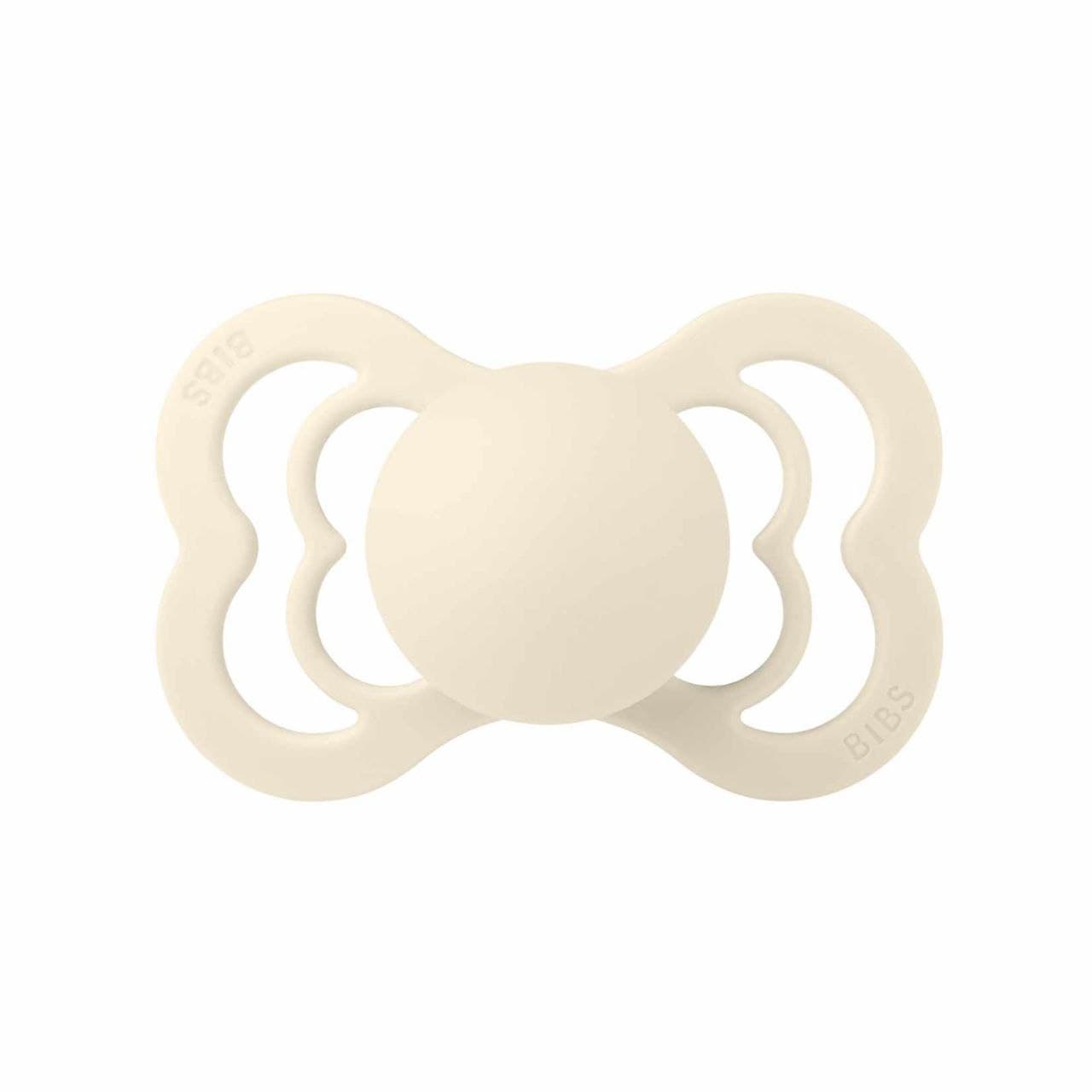 

Соска пустушка BIBS Supreme Silicone Ivory Слонова Кістка - 6міс.+