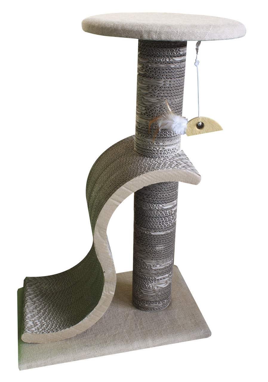 

Когтеточка столбик на подставке CROCI Papercat Lounge 50*33*79 см (гофракартон)