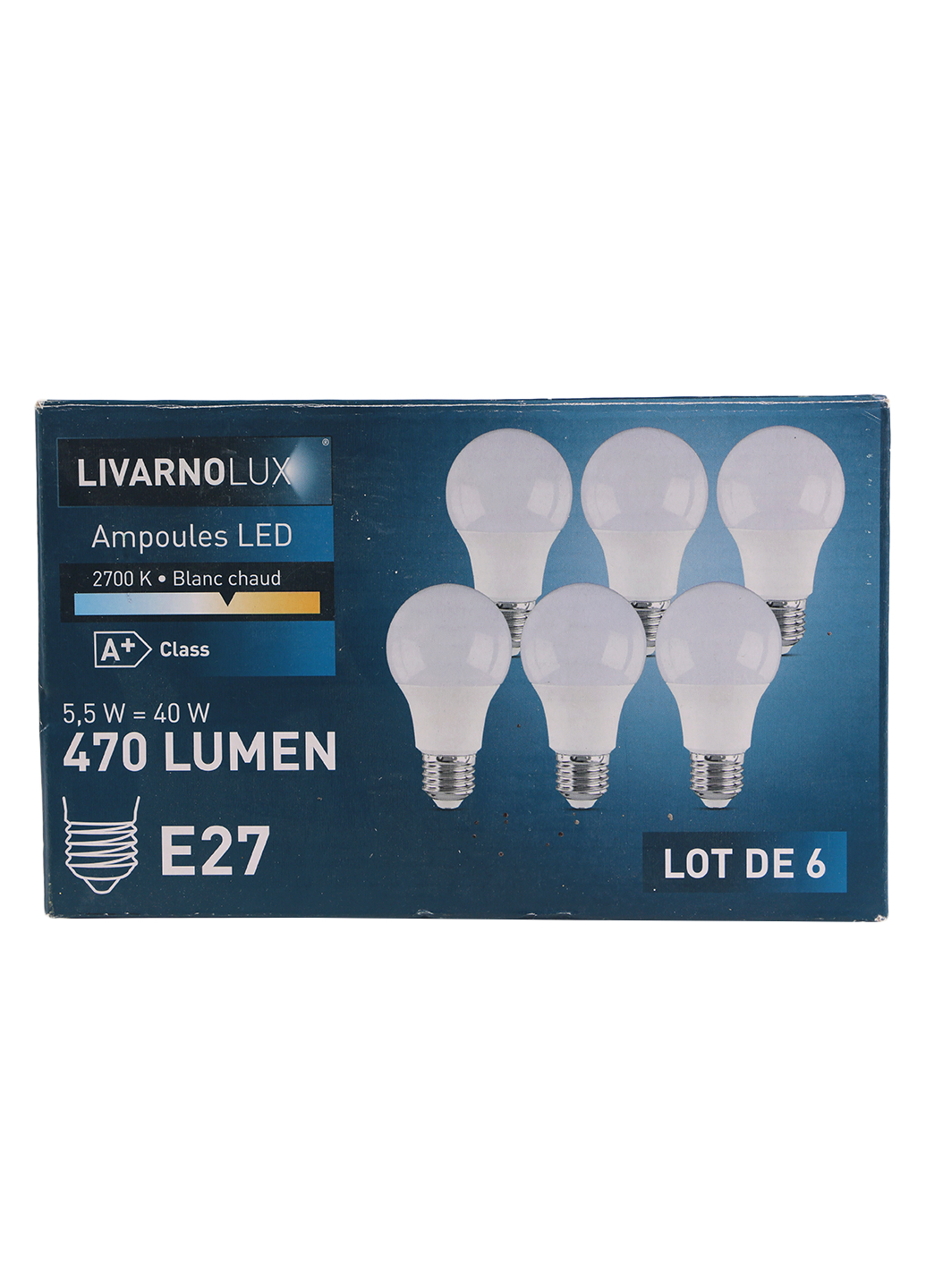 

LED лампочки 6 шт Livarno Lux белый-металлик LI-470059