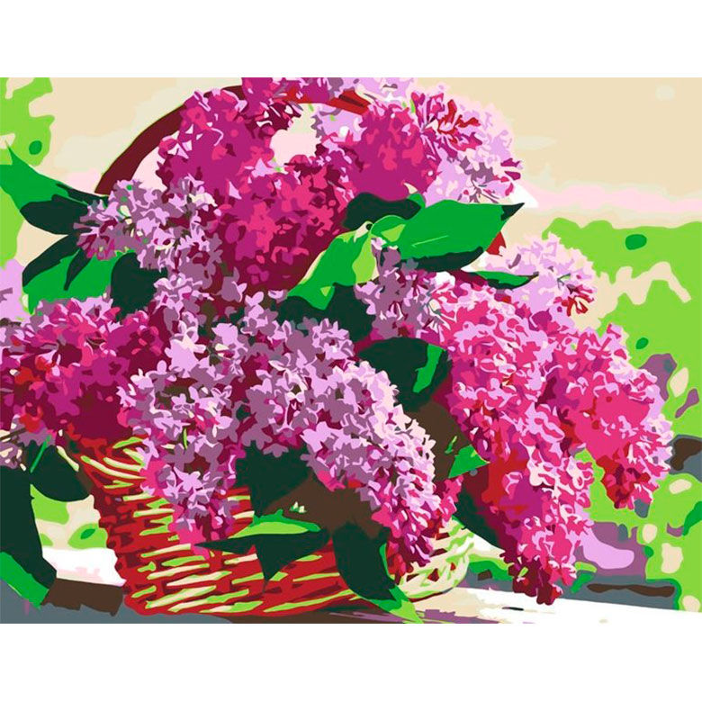 

Картина по номерам Rosa Сирень в корзине N00013291 35x45см Premium