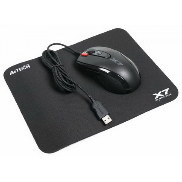 

Мышь A4Tech X-710BK Black USB + коврик A4Tech X7-200MP