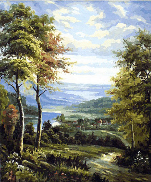 

Картина по номерам Mariposa Окраина деревни Q1449 40x50см