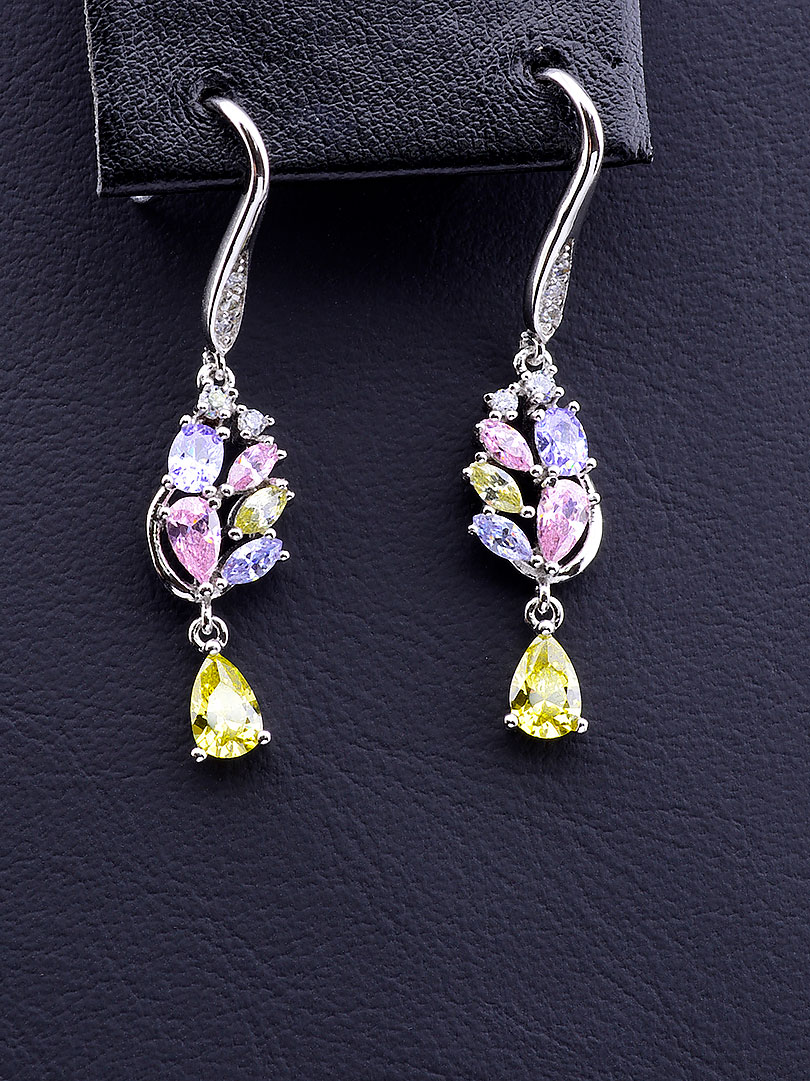 

Серьги длинные с разноцветными камешками Xuping №9063301