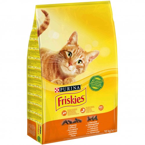 

Сухой корм Purina Friskies для кошек, с курицей и овощами, 10 кг