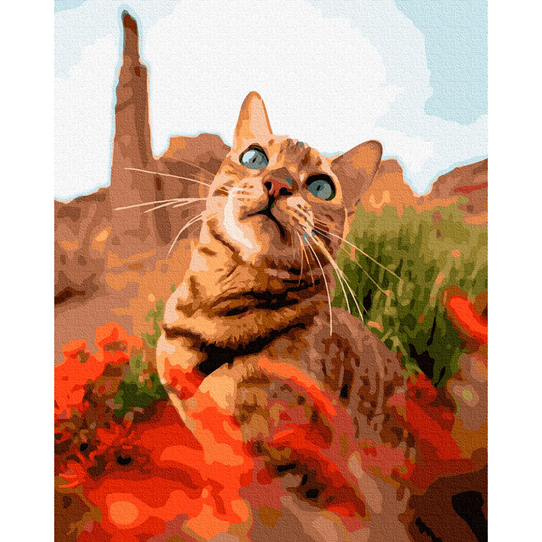 

Картина по номерам Никитошка Кот в траве GX39210 40x50см