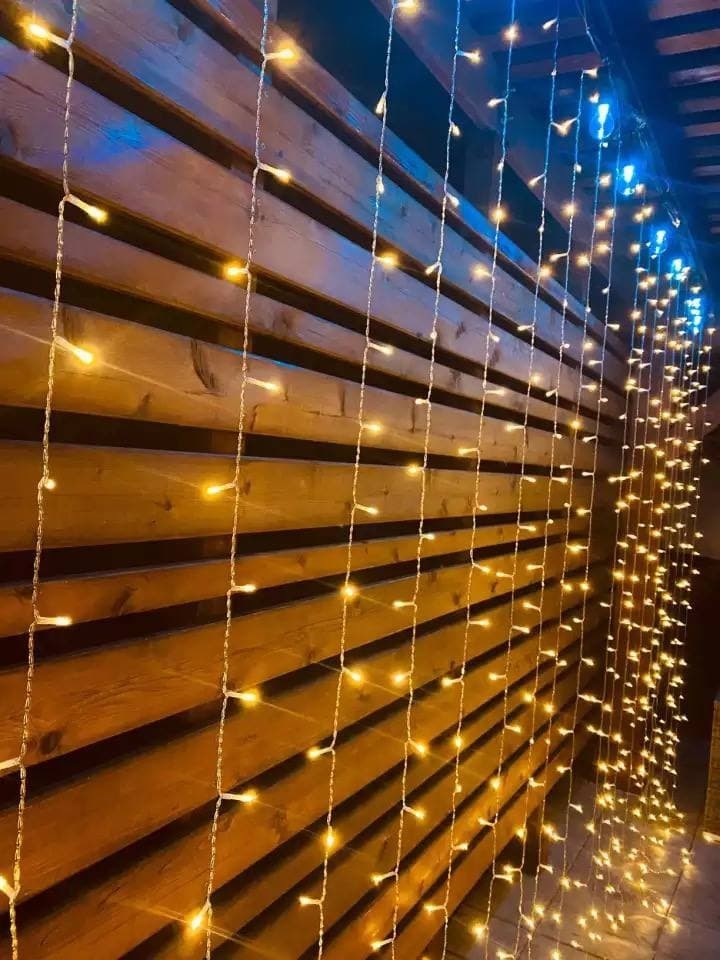 

Гирлянда штора 2x2 200LED с пультом д.у. теплый белый